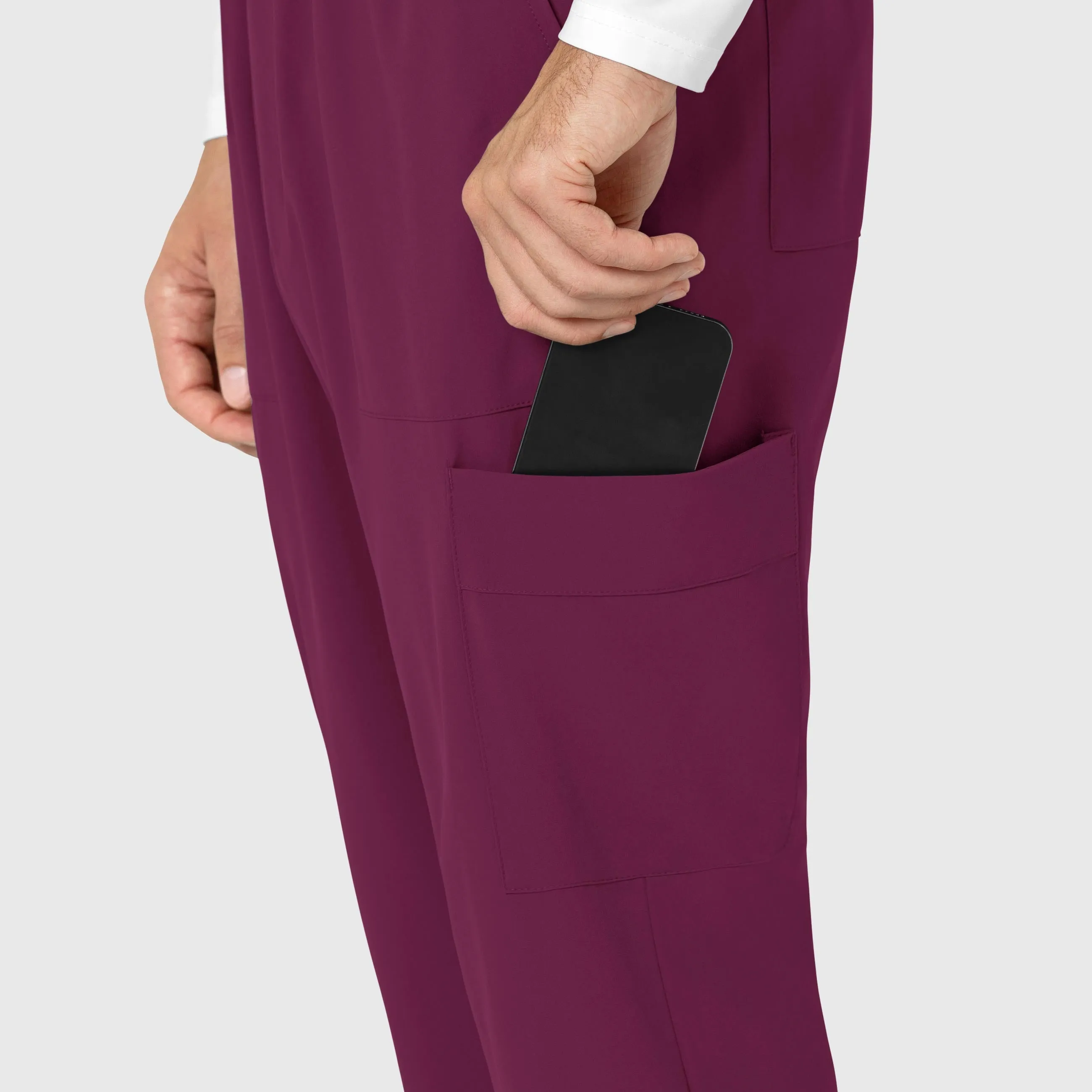RENEW 5834 Men's Tapered Scrub Pants Wine