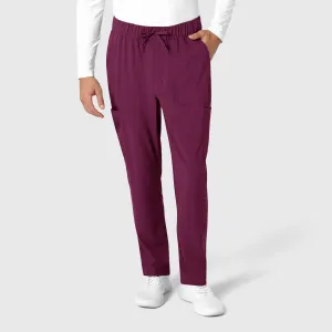 RENEW 5834 Men's Tapered Scrub Pants Wine