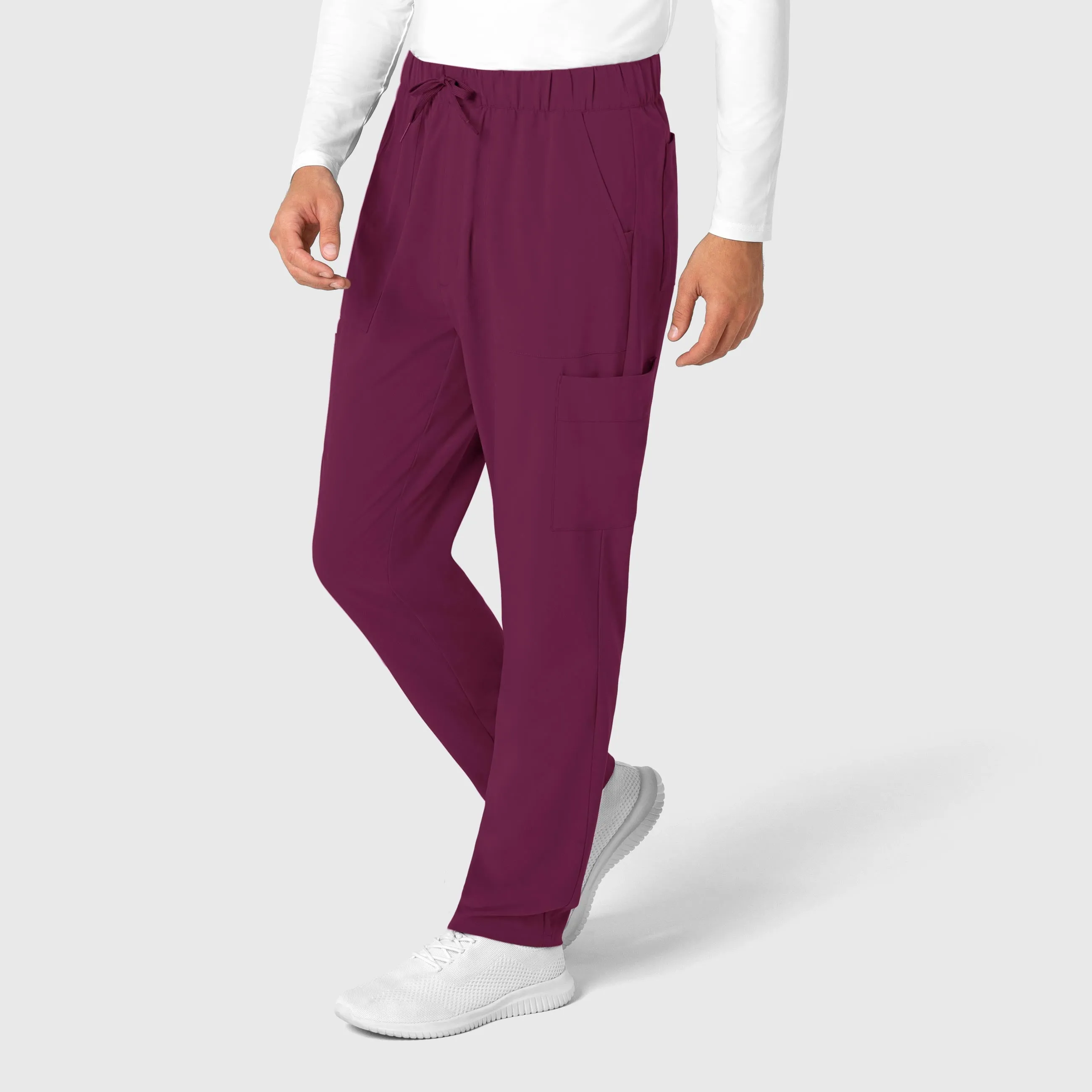 RENEW 5834 Men's Tapered Scrub Pants Wine