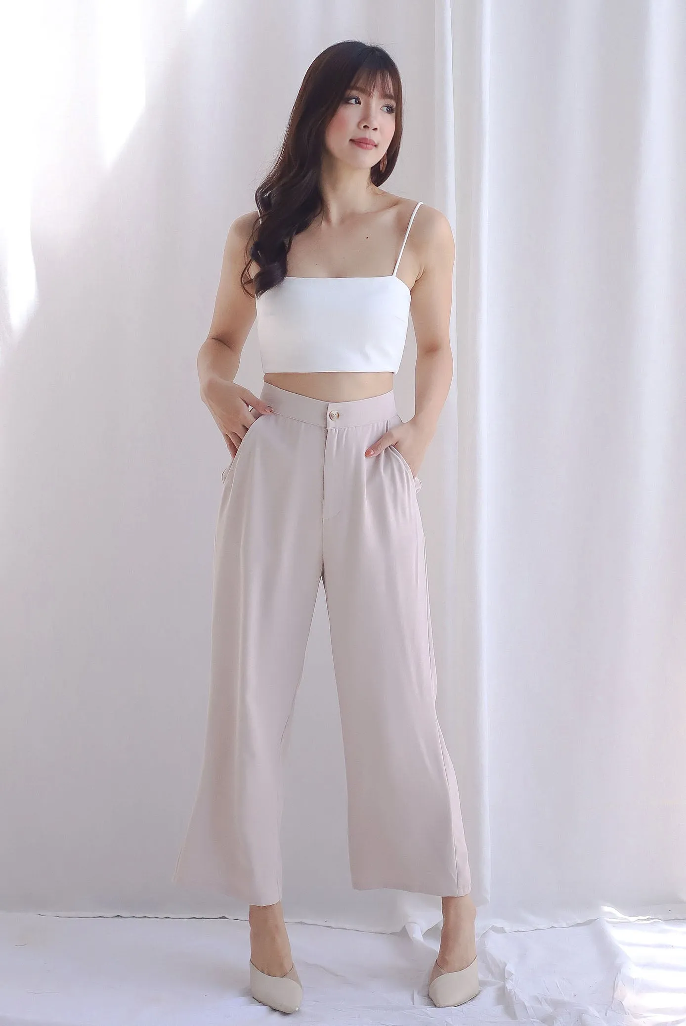 *Restocked* Moya Straight Cut Pants In Ecru