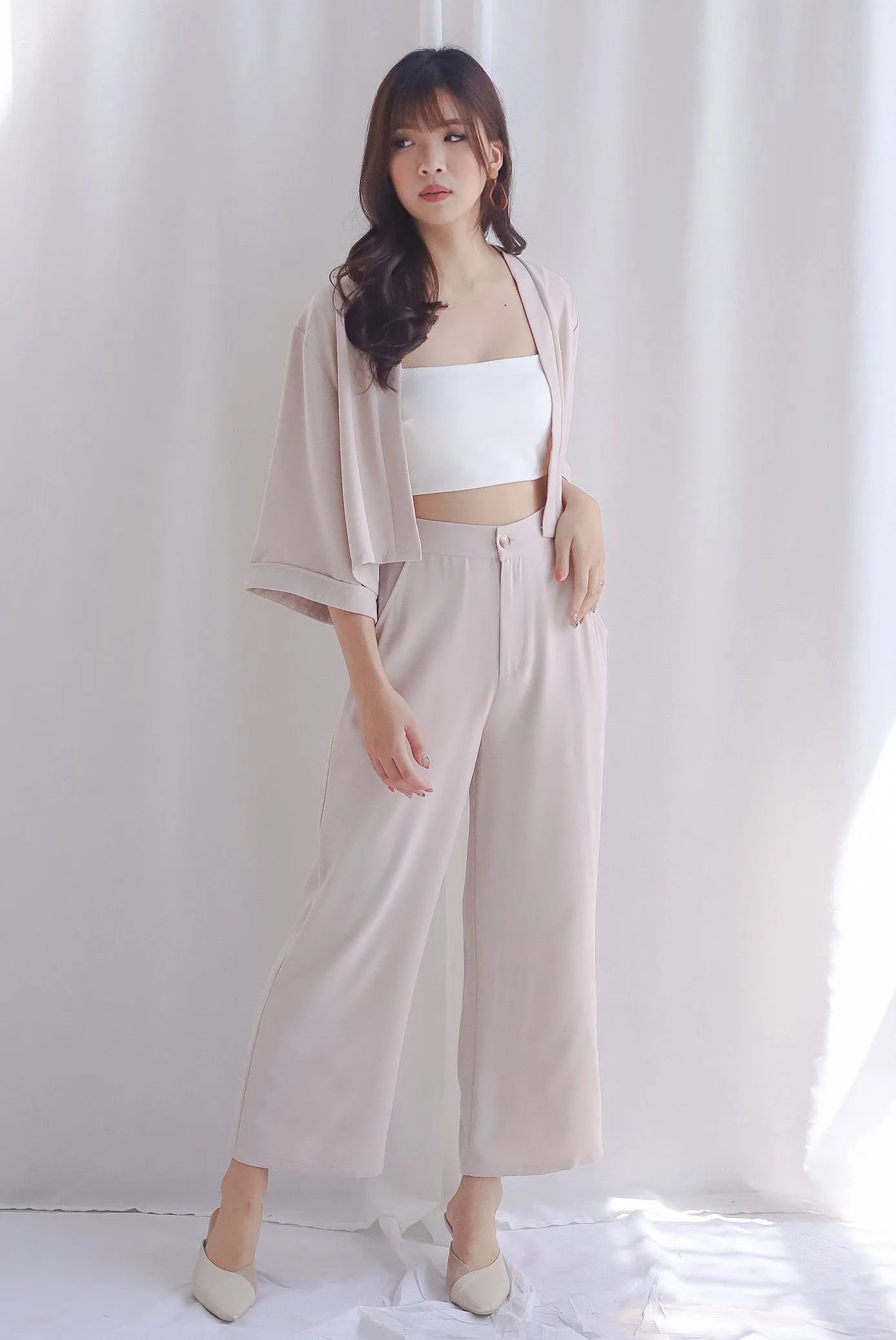 *Restocked* Moya Straight Cut Pants In Ecru