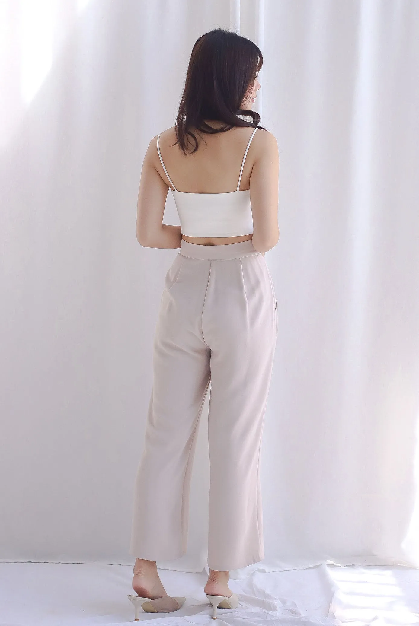 *Restocked* Moya Straight Cut Pants In Ecru
