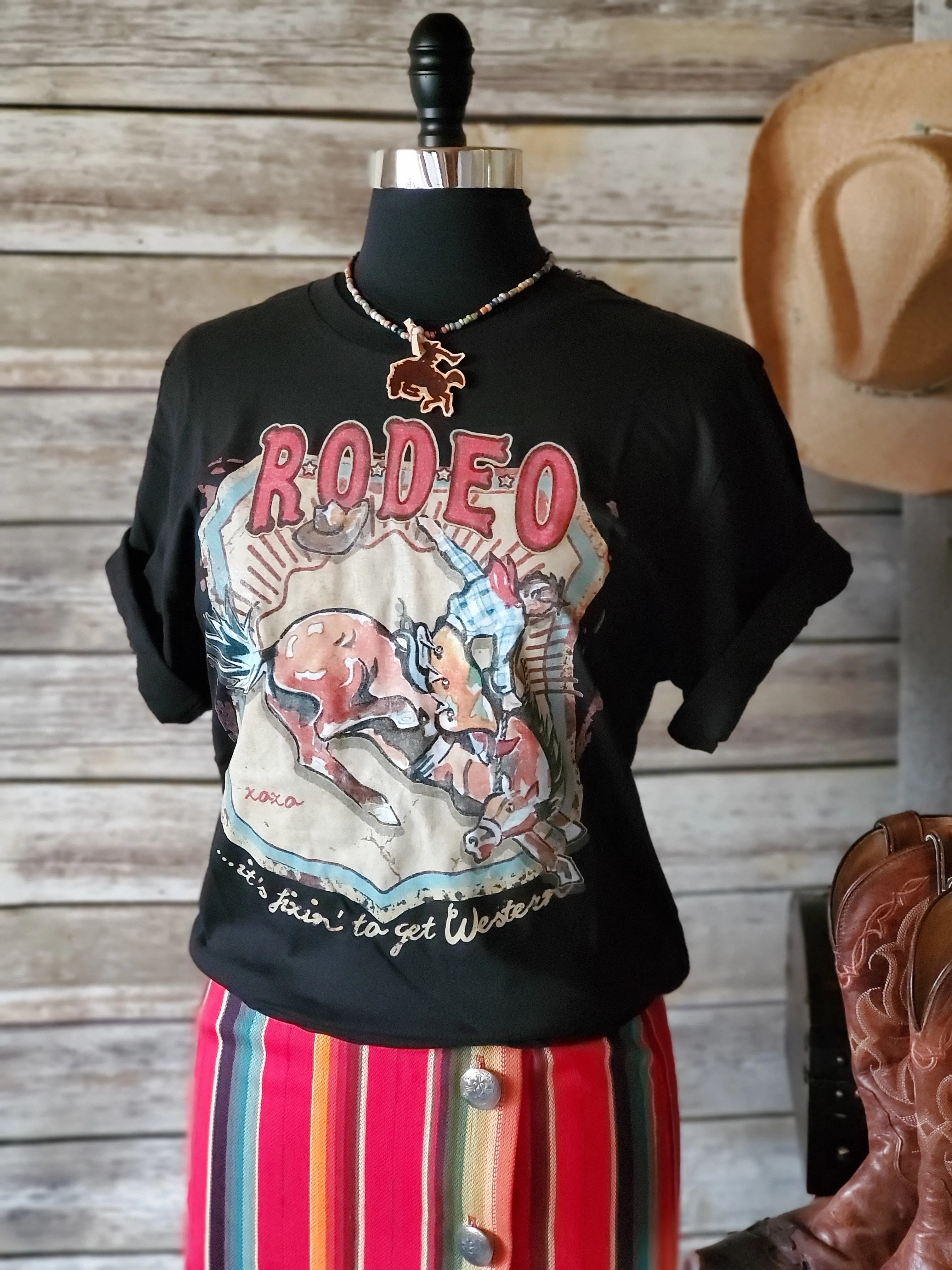 Rodeo-- Fixin' to Get Western Tee