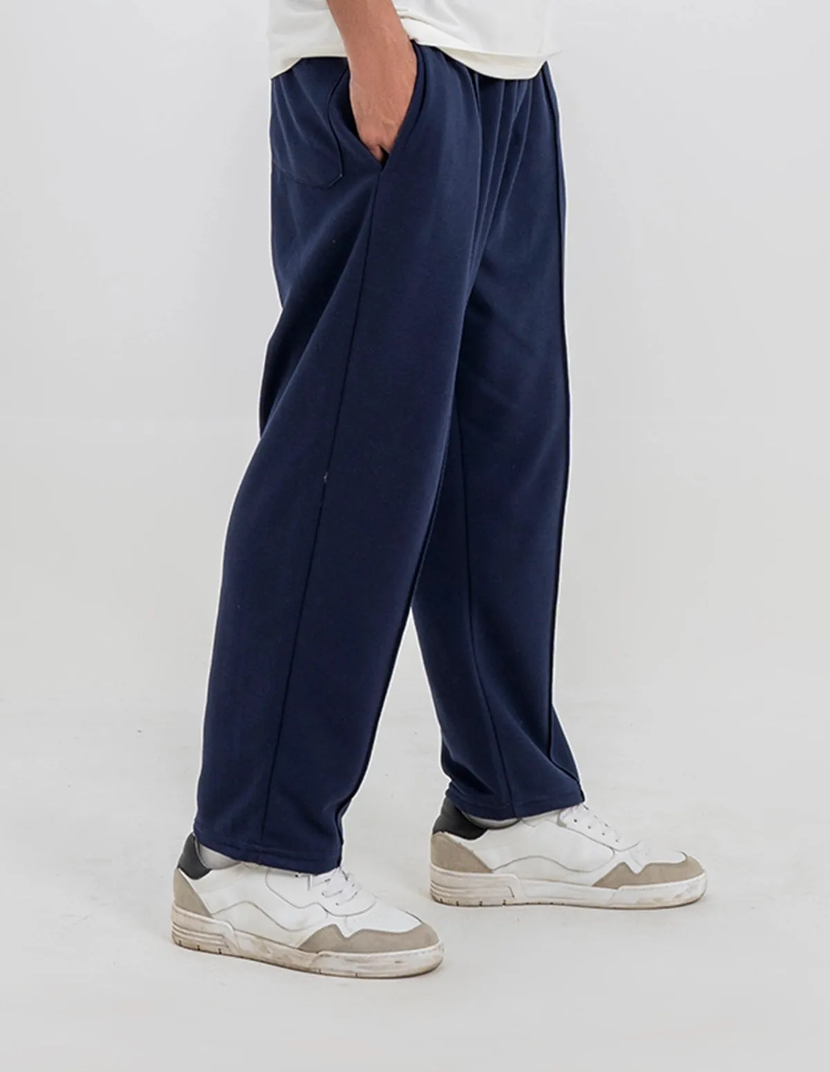 Royal Blue Stitch Trousers - Dark Blue