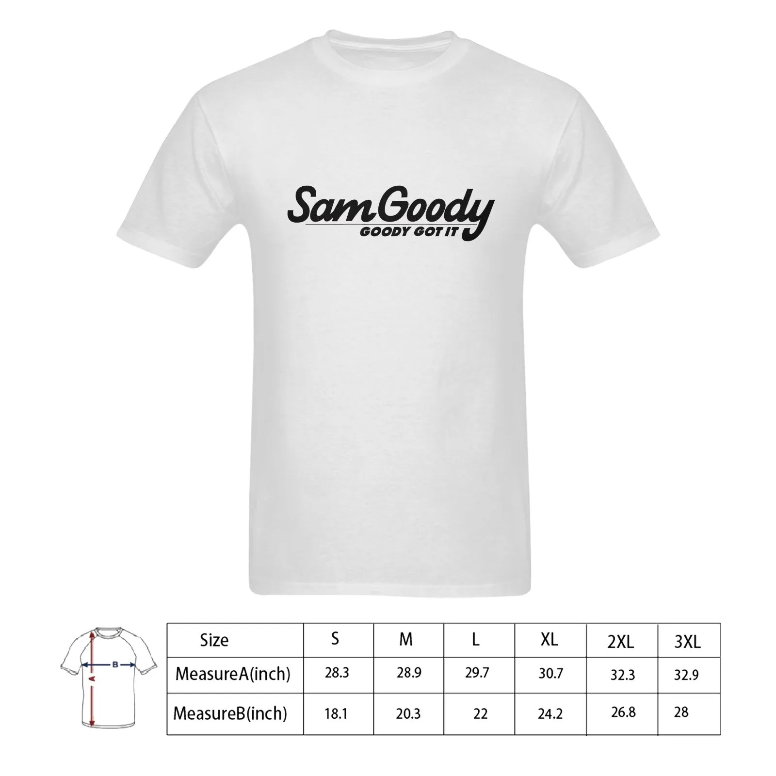 Sam Goody Men's T-shirt 100% Cotton