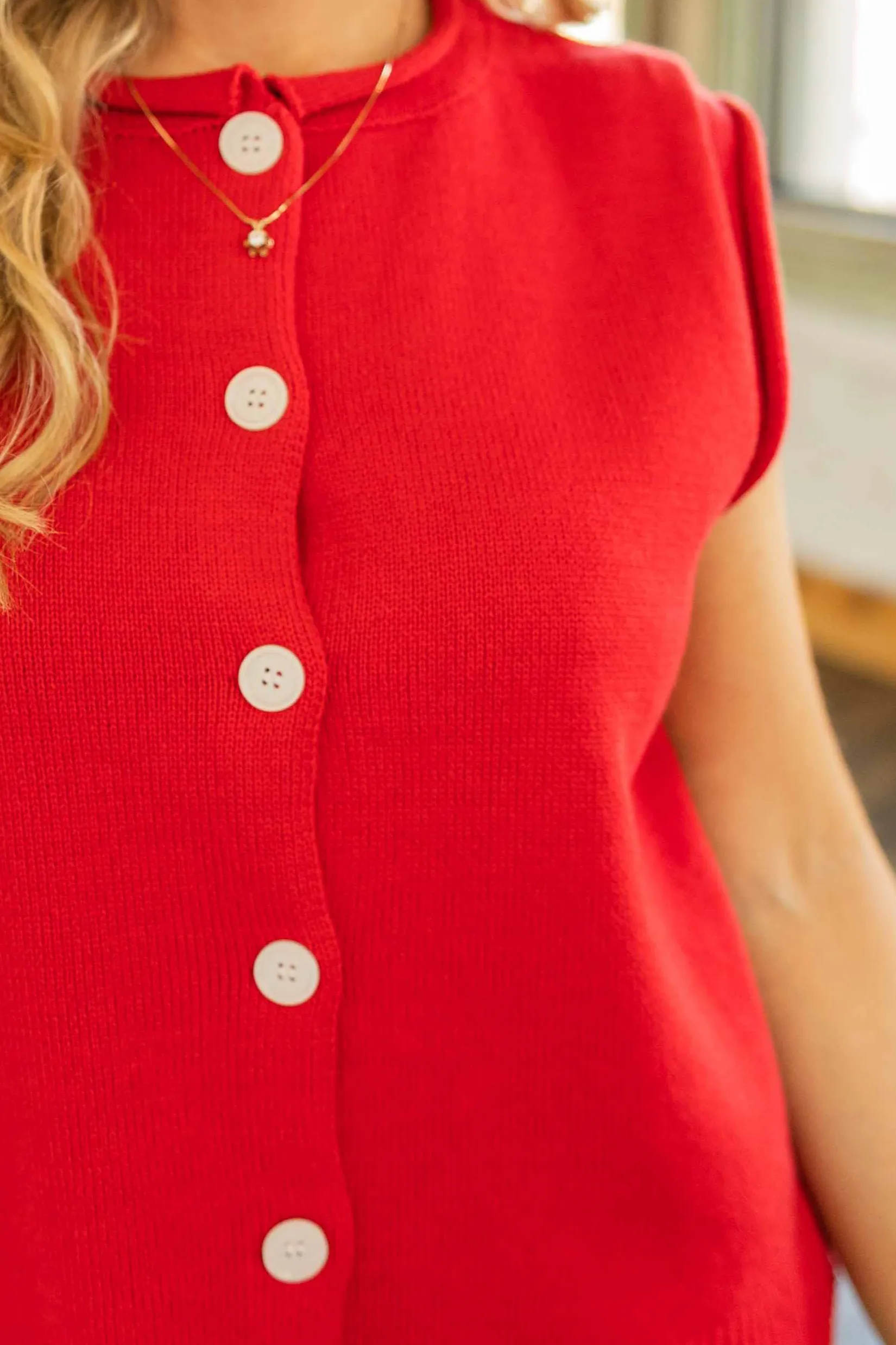 SAMANTHA SLEEVELESS CARDIGAN VEST