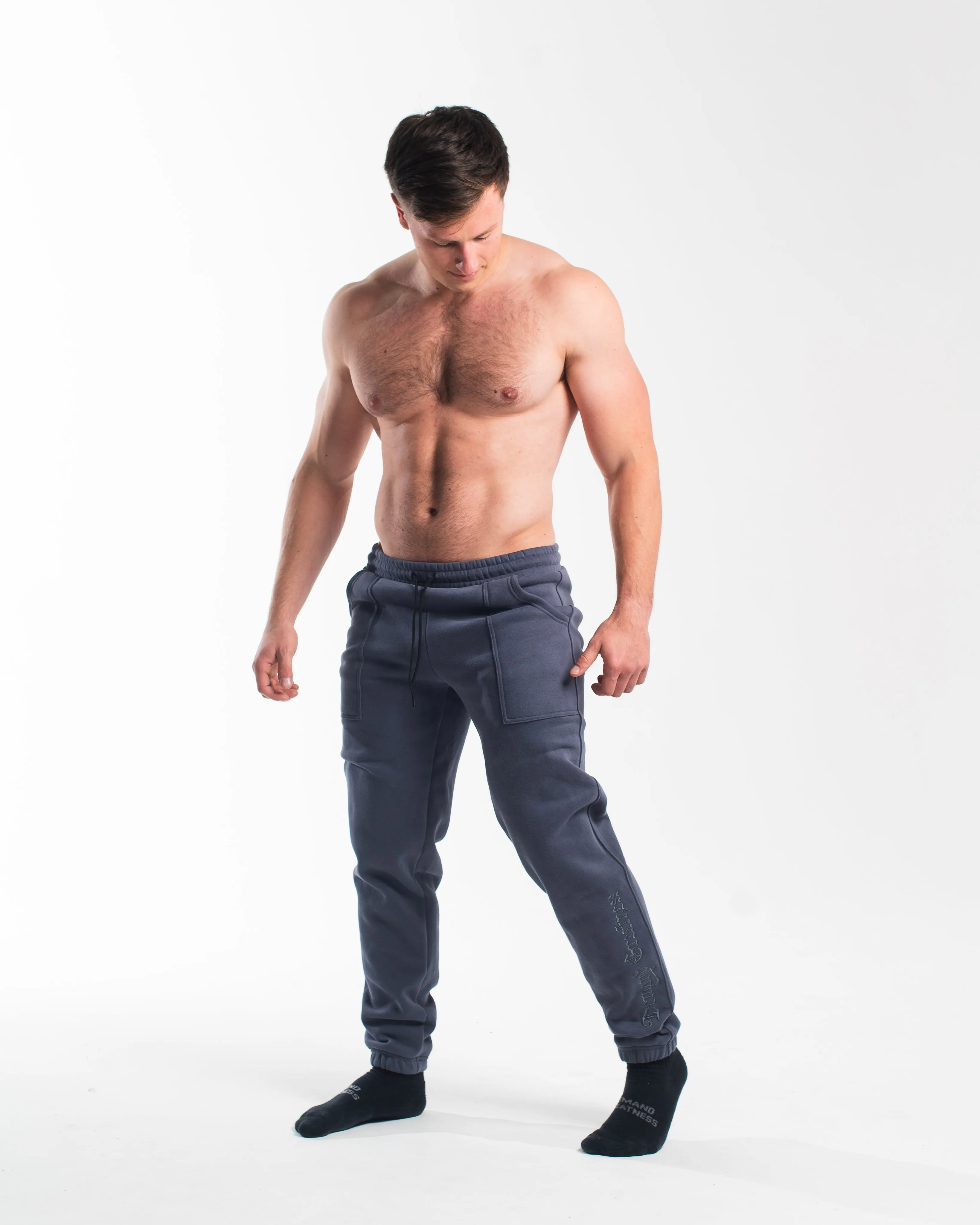 Script Oversized Joggers - Foggy Navy