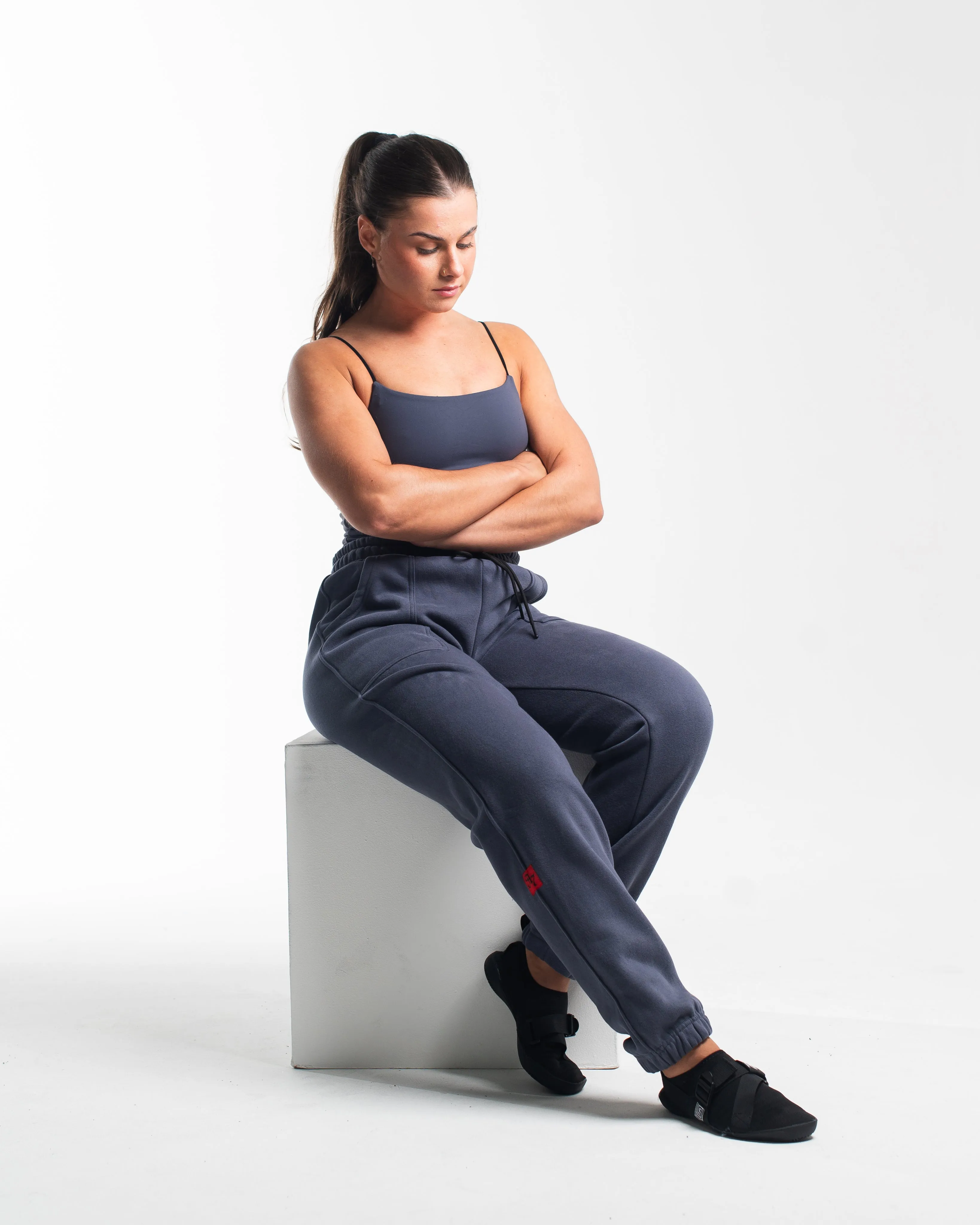 Script Oversized Joggers - Foggy Navy