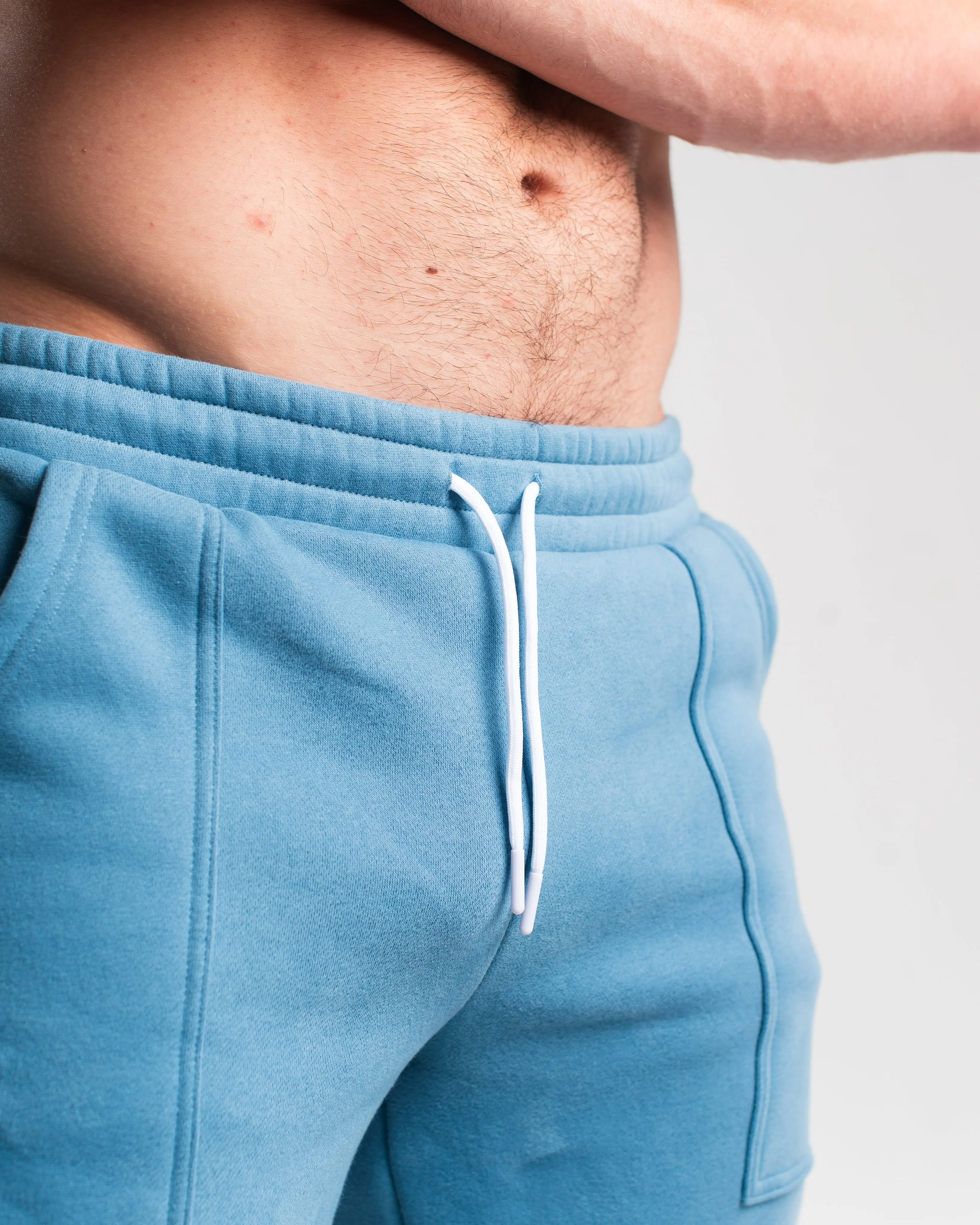 Script Oversized Joggers - Slate Blue