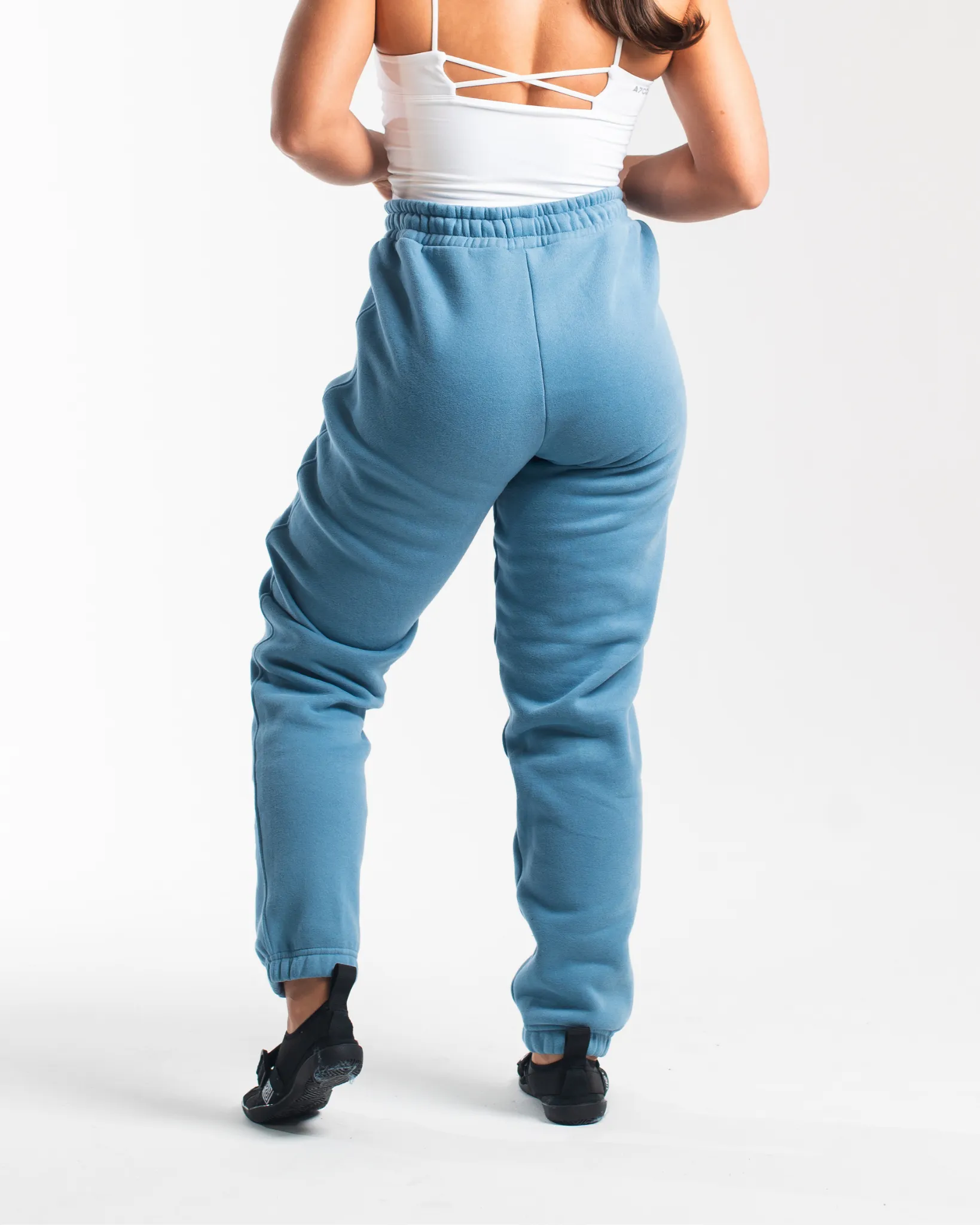 Script Oversized Joggers - Slate Blue