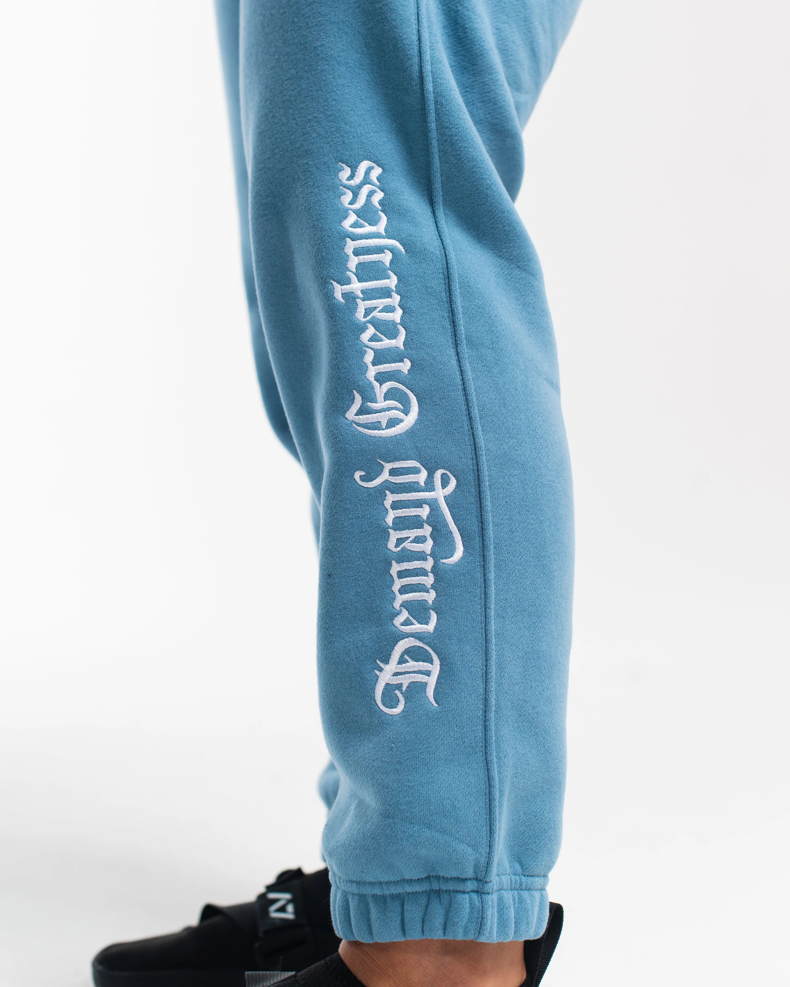 Script Oversized Joggers - Slate Blue