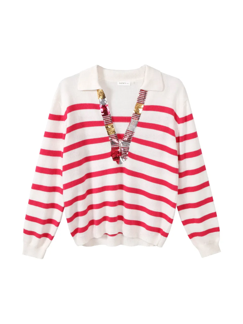 Sequined Stripe Knit