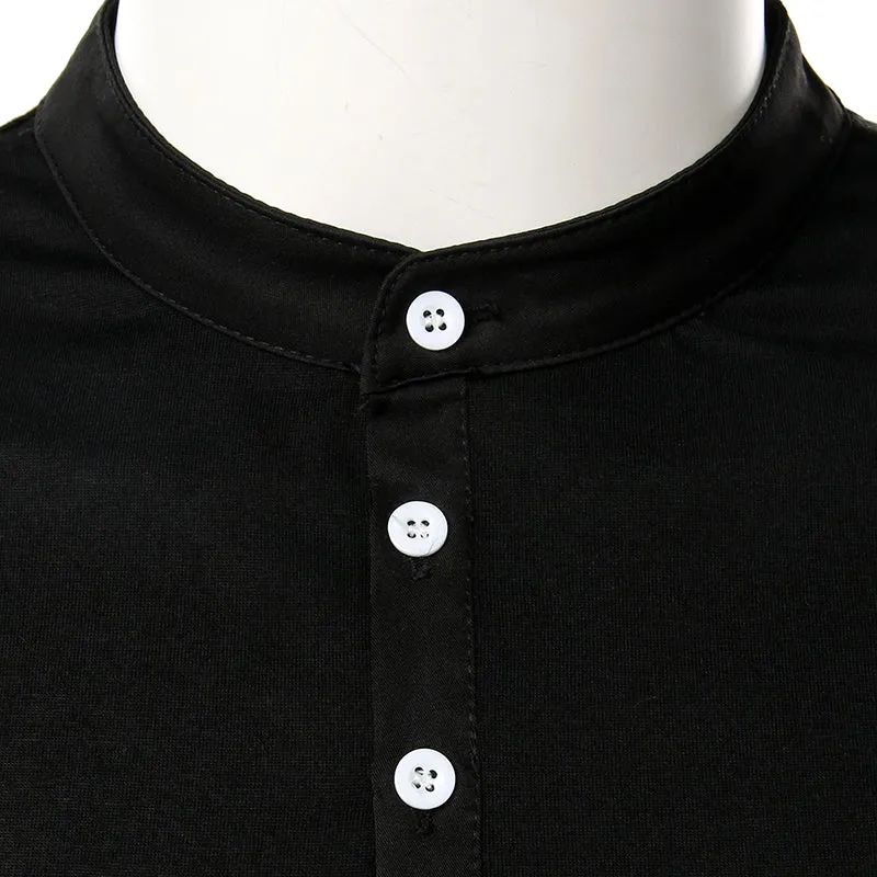 Short Sleeve Collarless Casual Top
