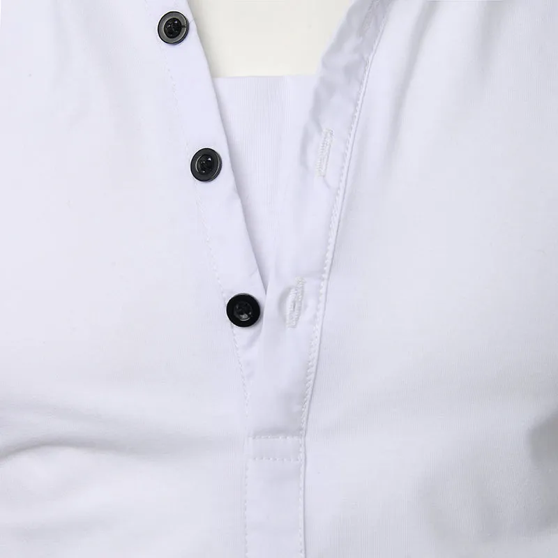 Short Sleeve Collarless Casual Top