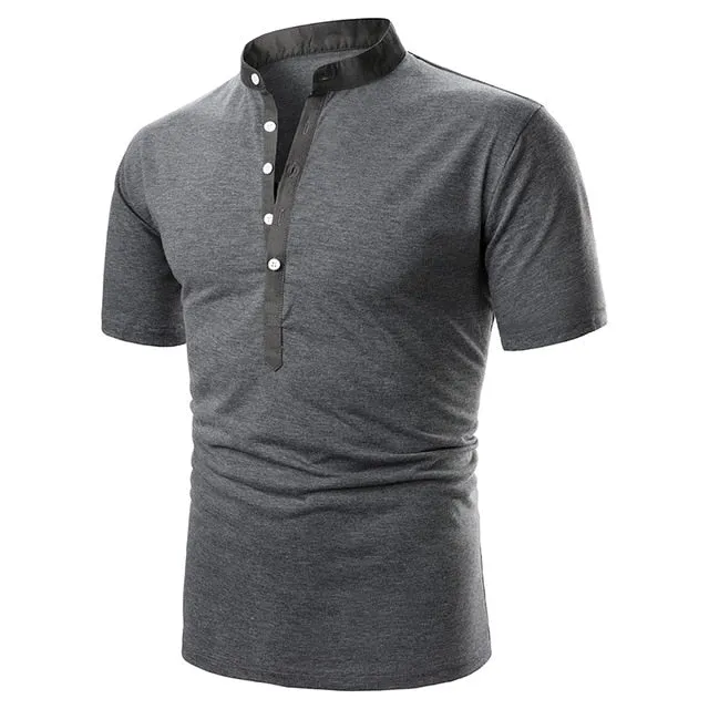 Short Sleeve Collarless Casual Top