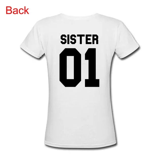 SISTER 01 SISTER 02 Matching Outfit Female Tops