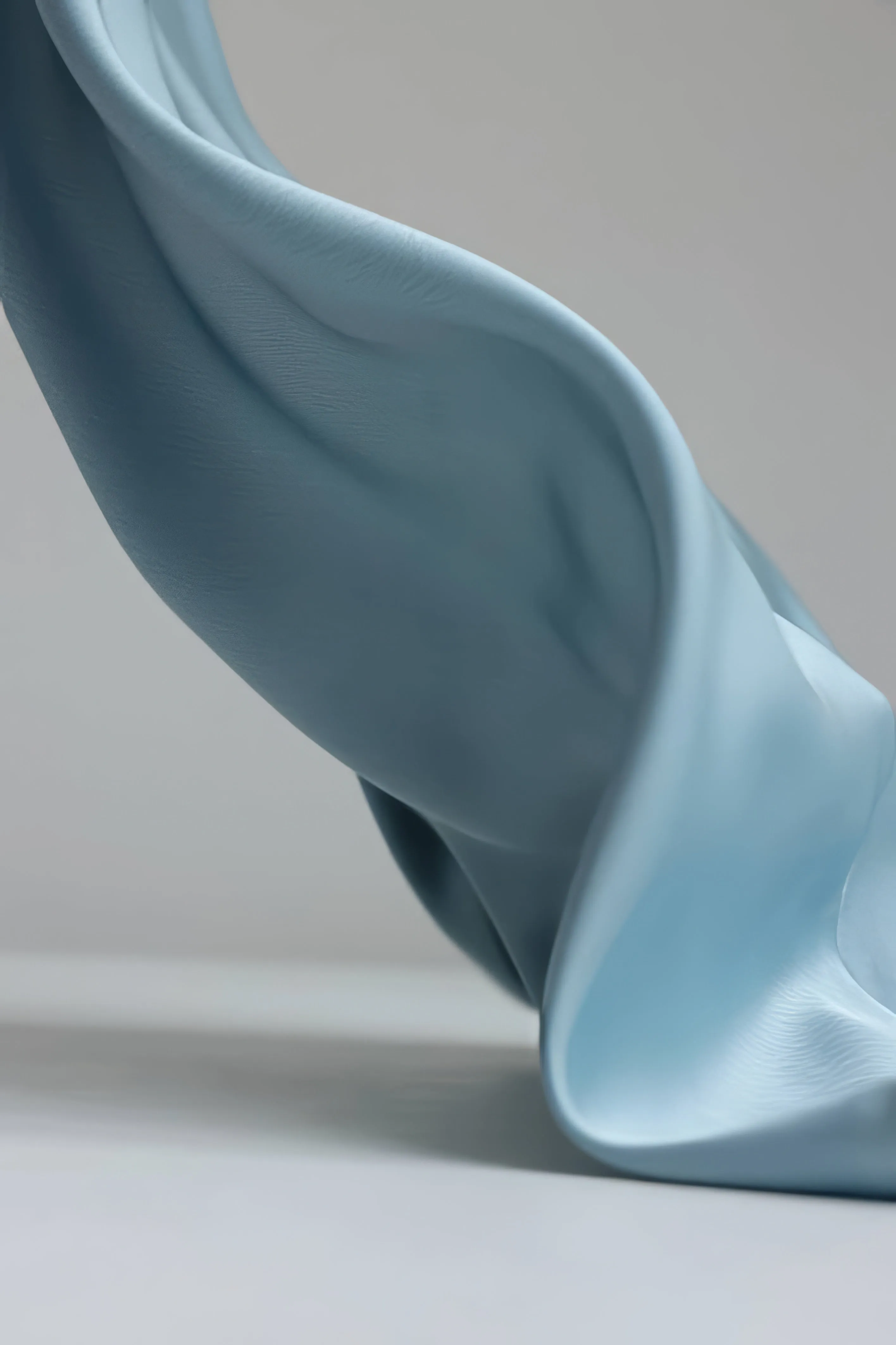 Sky Blue Satin Bias Skirt