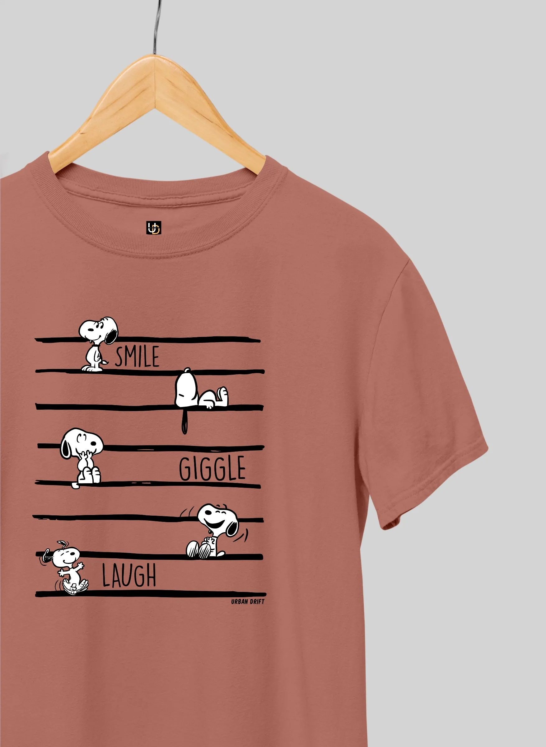Smile, Giggle, Laugh Half Sleeve T-Shirt