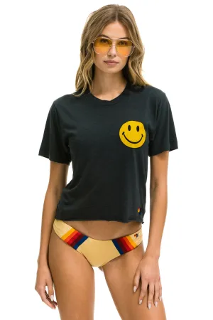 SMILEY 2 BOYFRIEND TEE - CHARCOAL