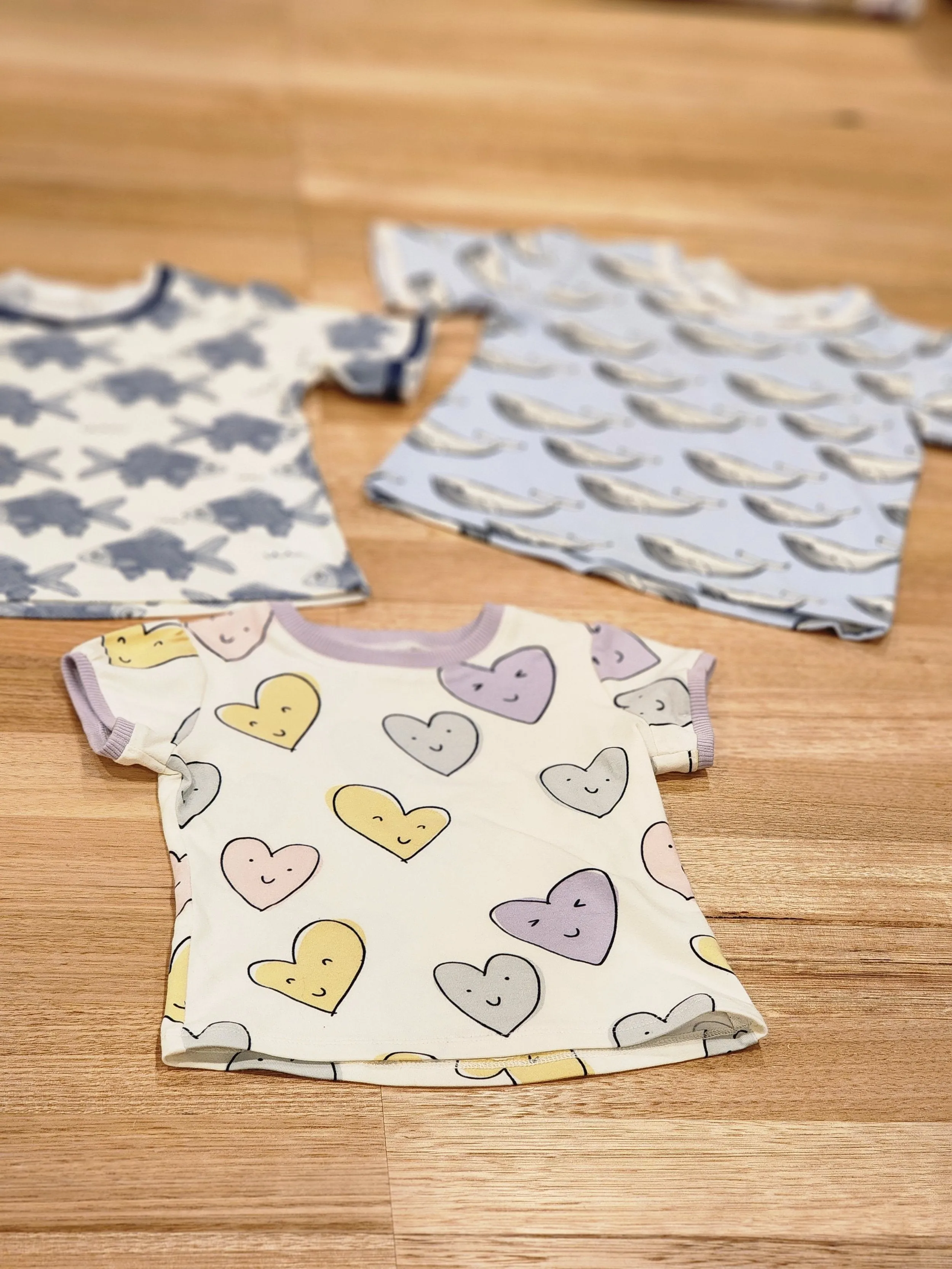 Smiley Hearts Organic Cotton Girls T-Shirt