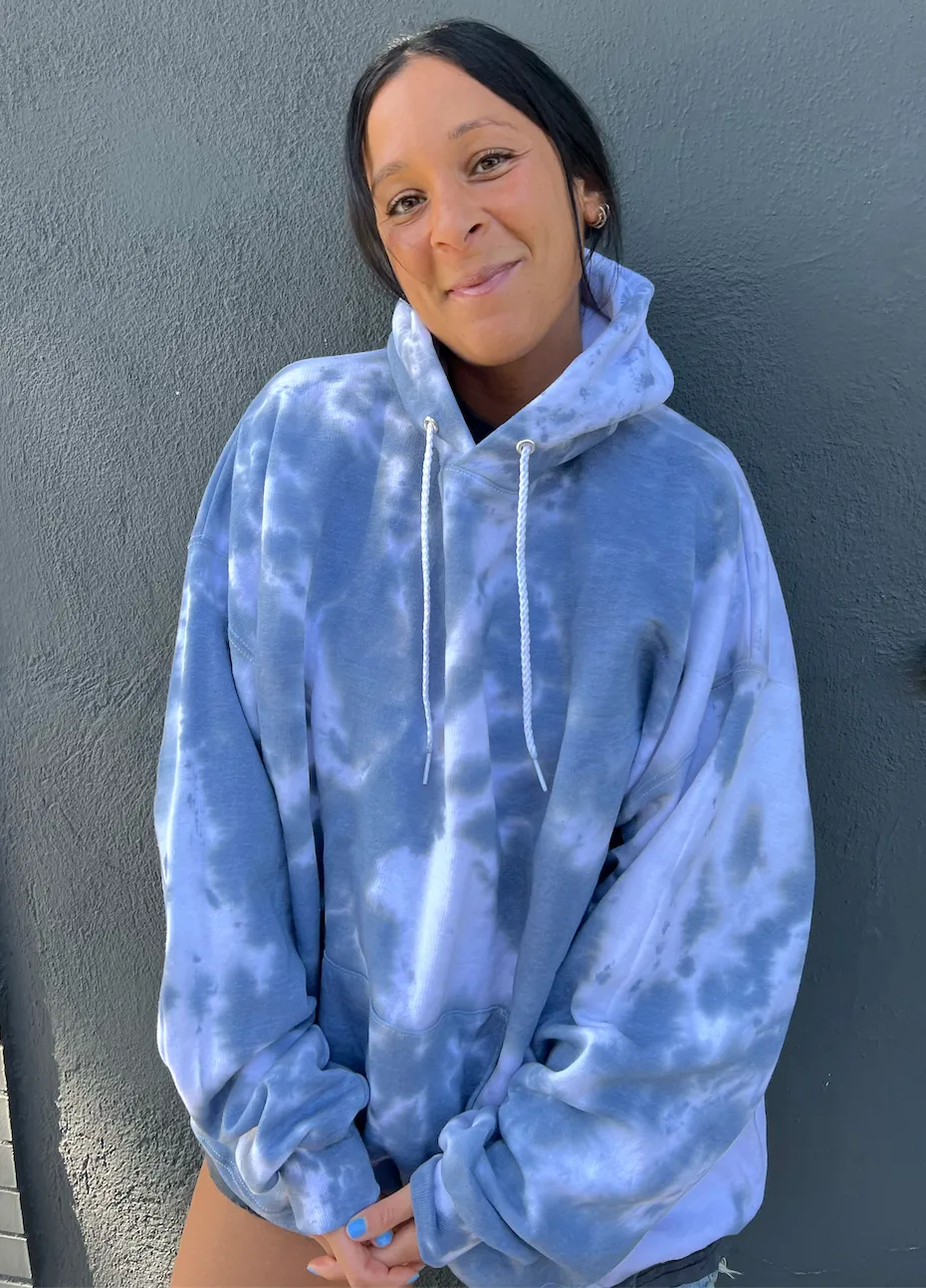 Smokey Grey Tie Dye Hoodie