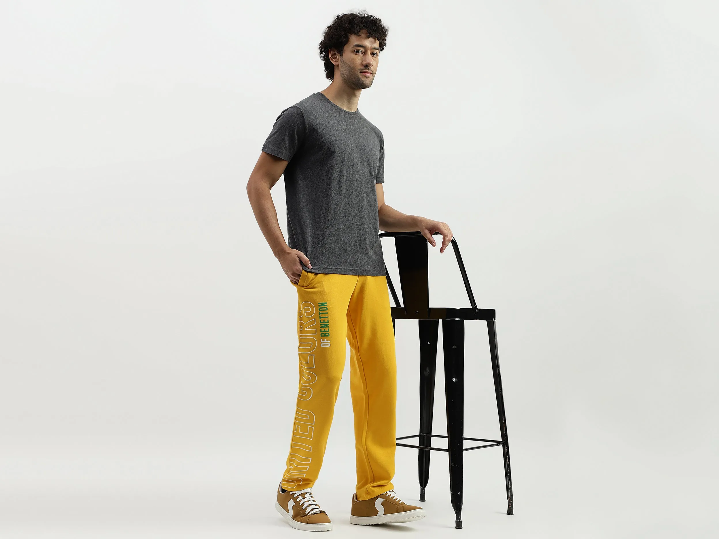 Solid Regular Fit Trackpants