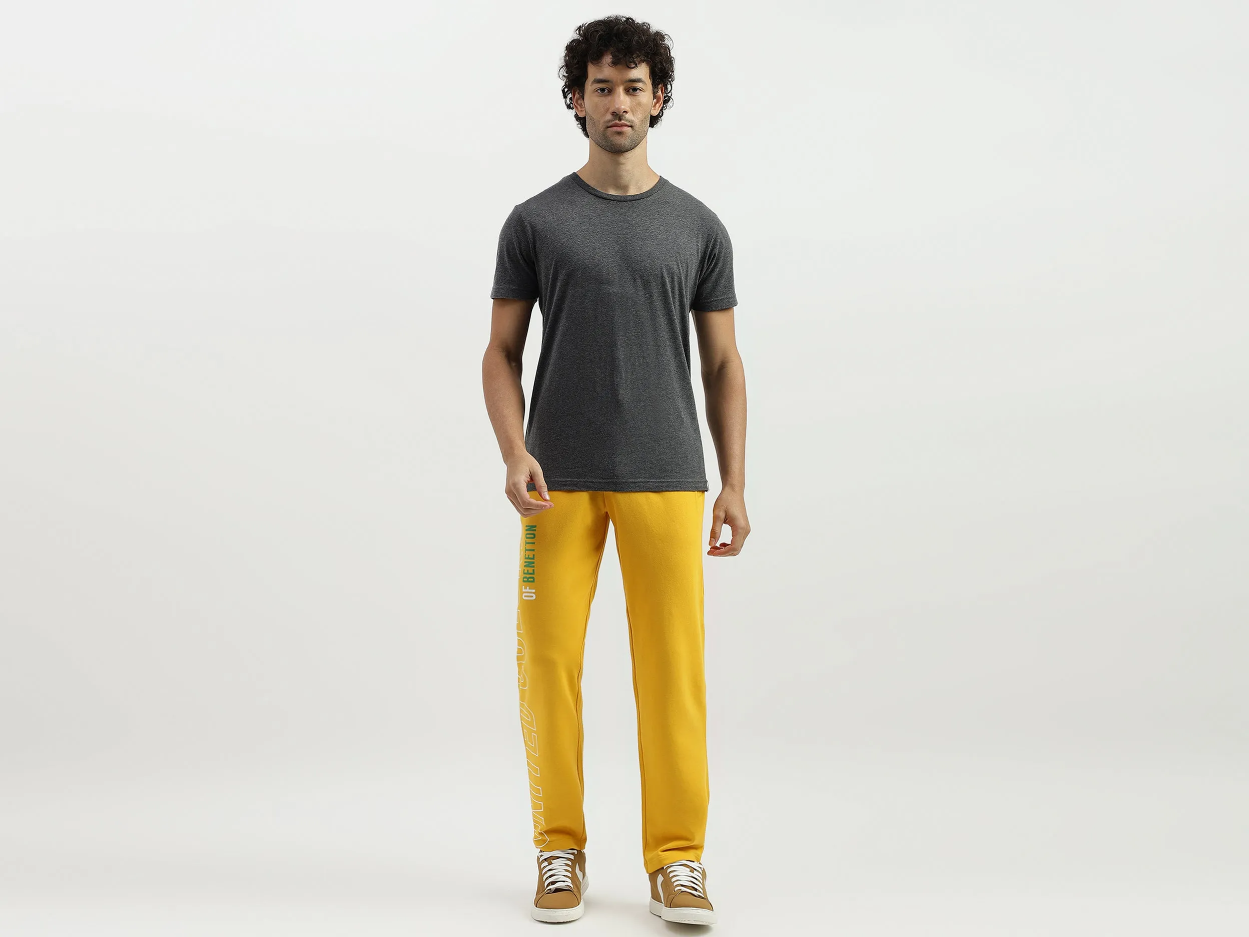 Solid Regular Fit Trackpants