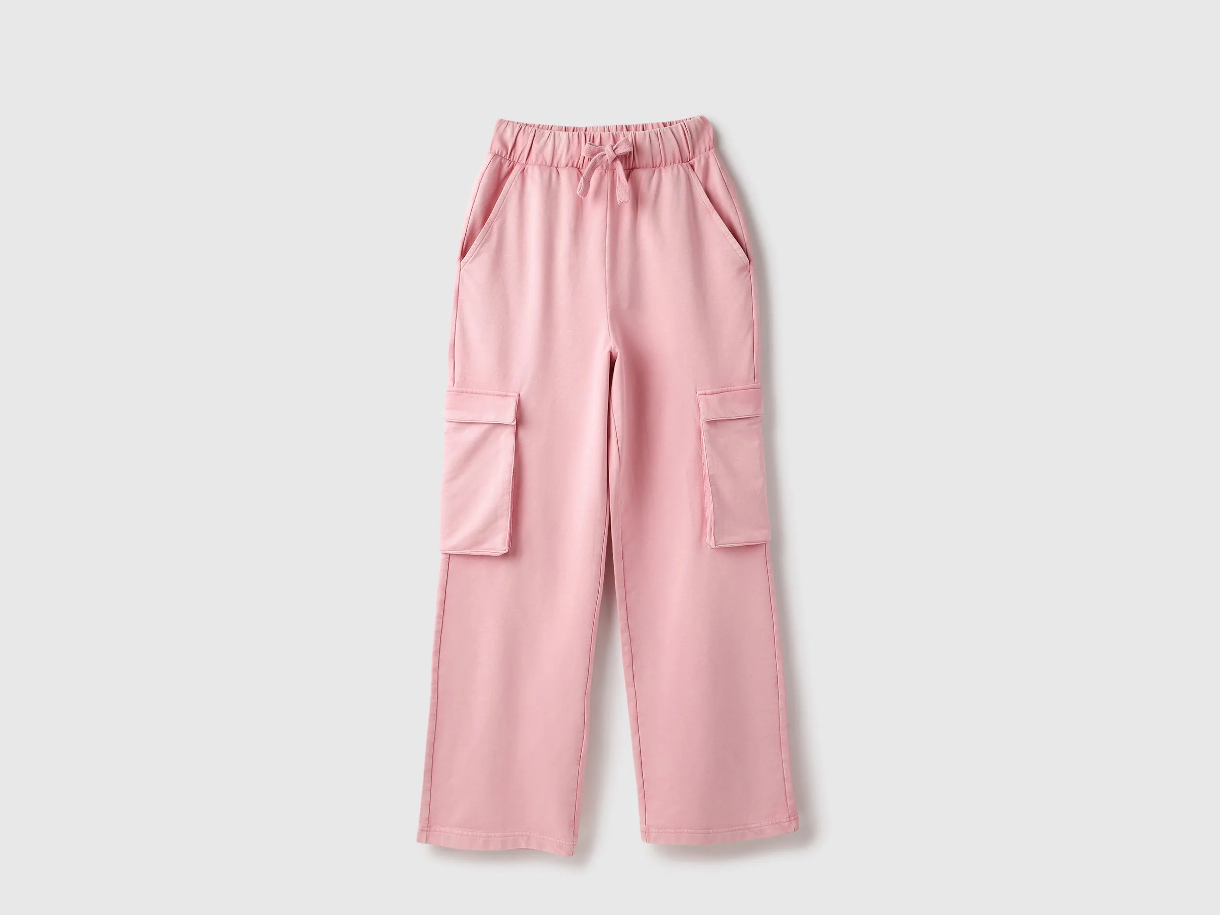 Solid Straight Fit Cargo Pants