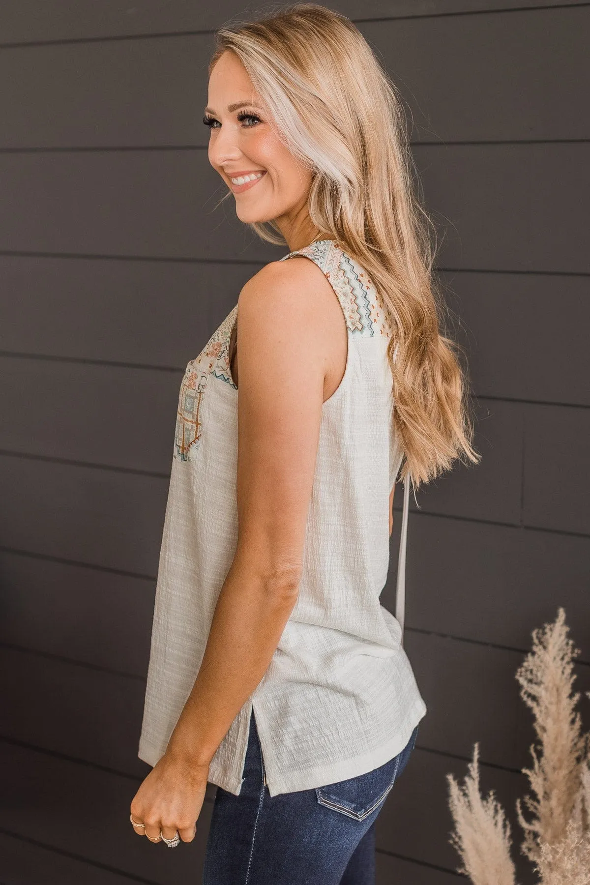 Something To Talk About Tank Top- Off-White