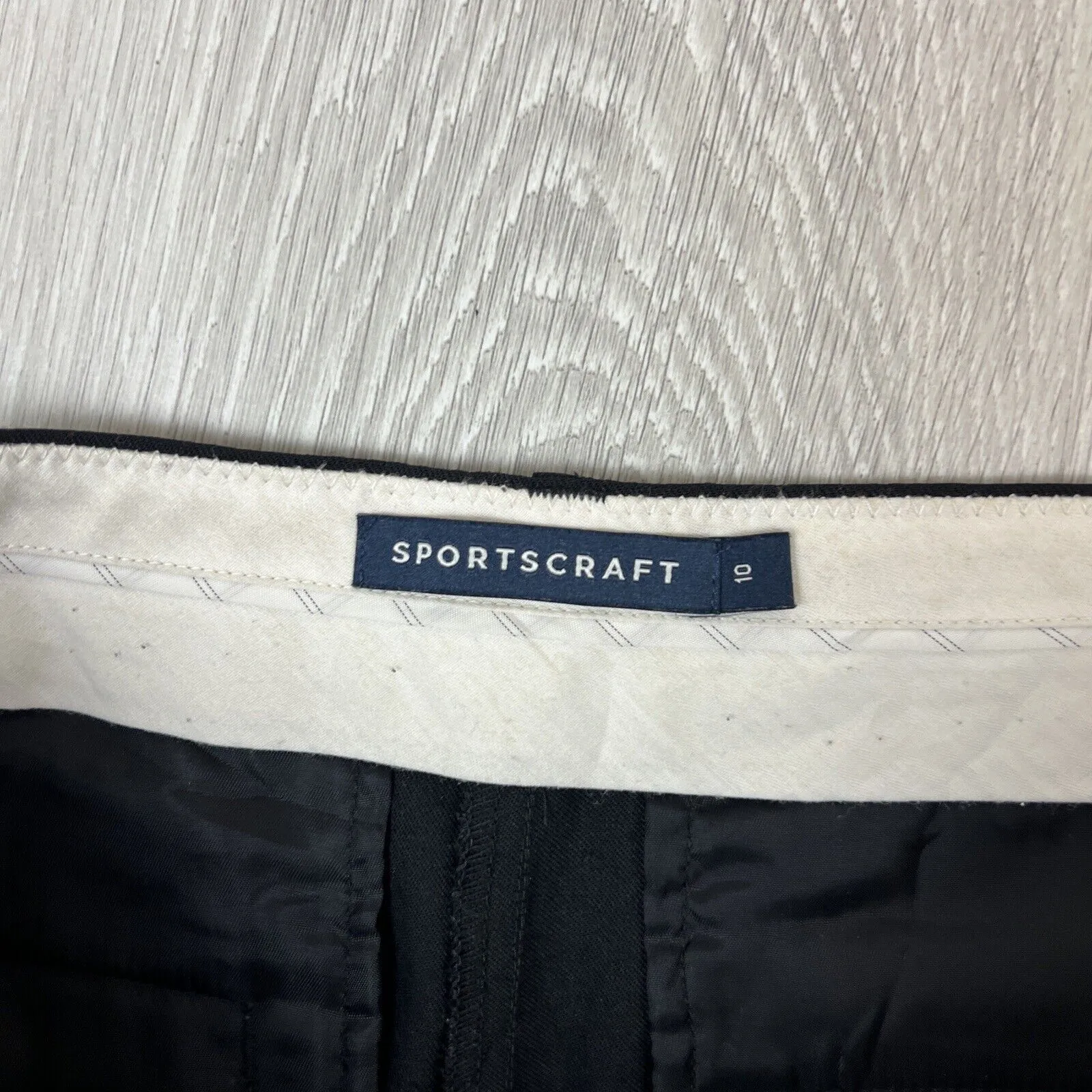 Sportscraft Womens Black Wool Blend Dress Pants Size 10