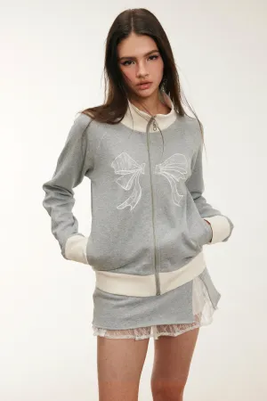 Sporty Chic Lace Top / Skirt / Pants Set