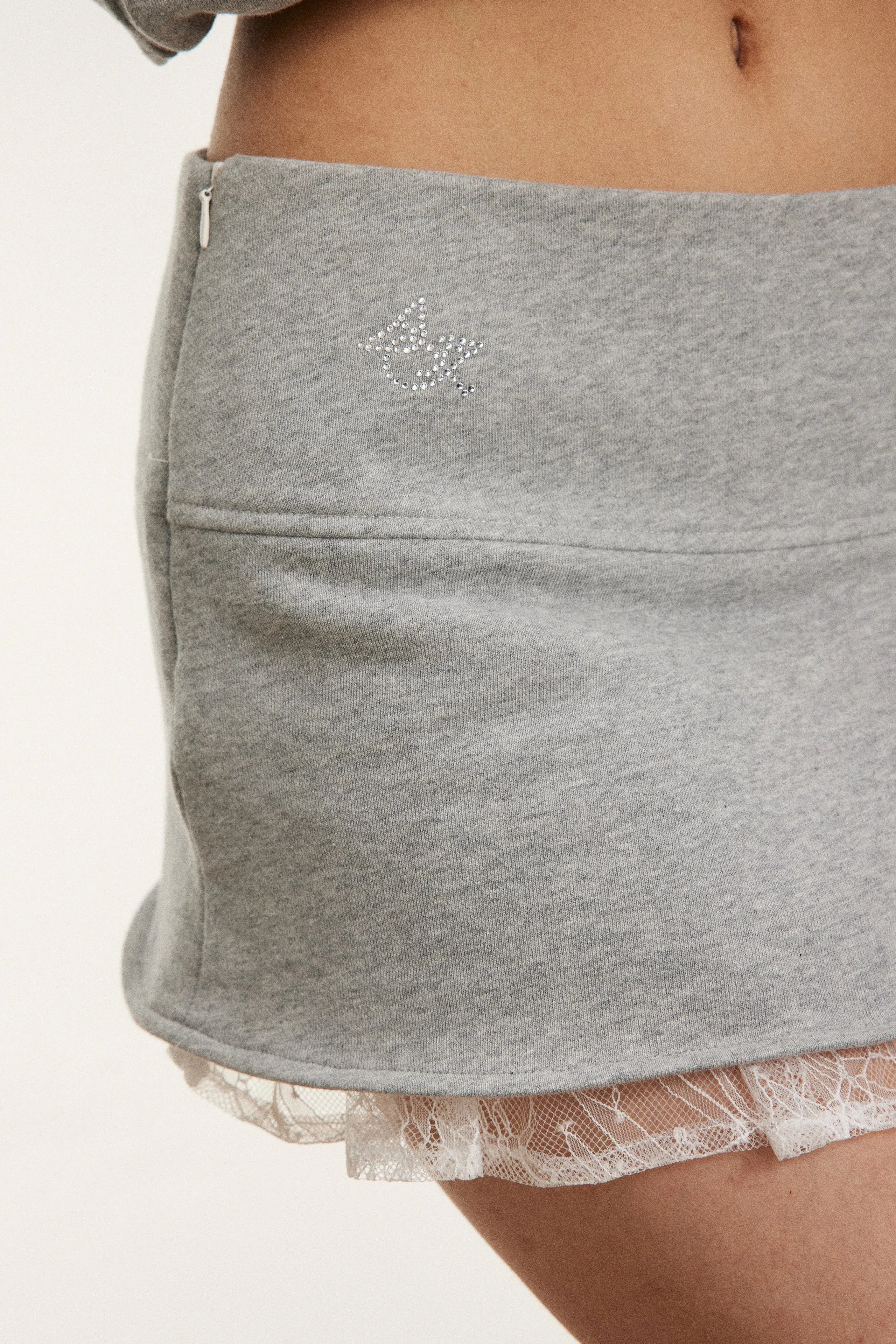 Sporty Chic Lace Top / Skirt / Pants Set
