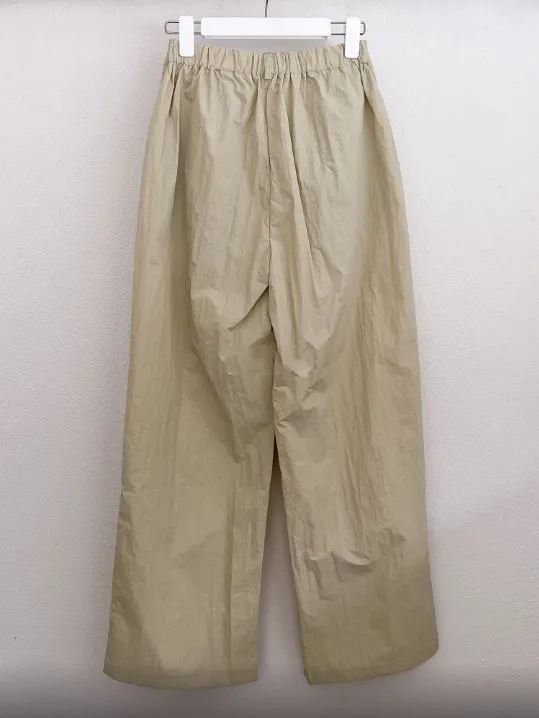 Sporty Parachute Wide Pants (Back Elastic Banding)-바스락소재의 파라슈트 팬츠