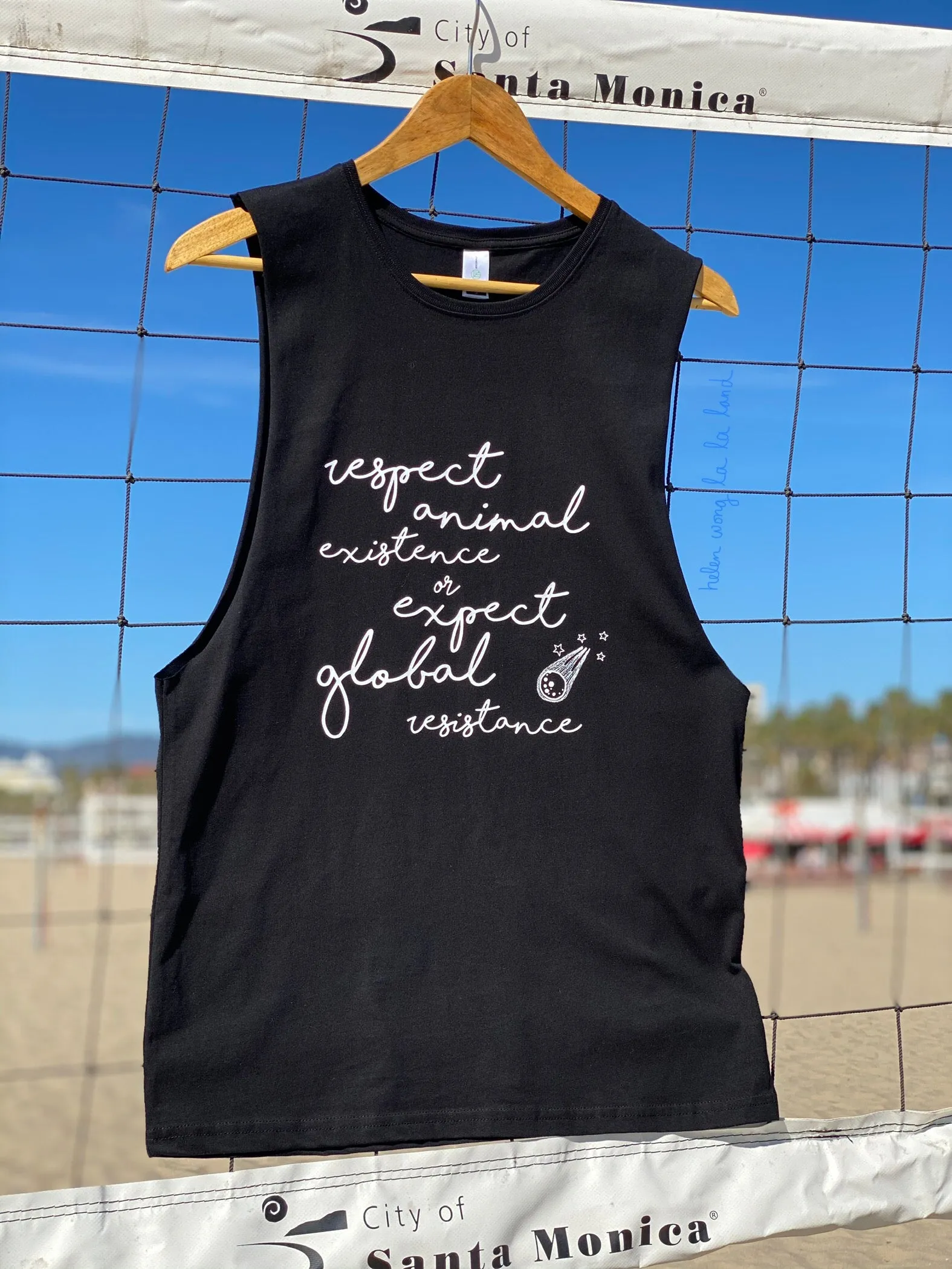 (S/S 2020) Respect Animal Existence sleeveless tee in BLACK ORGANIC