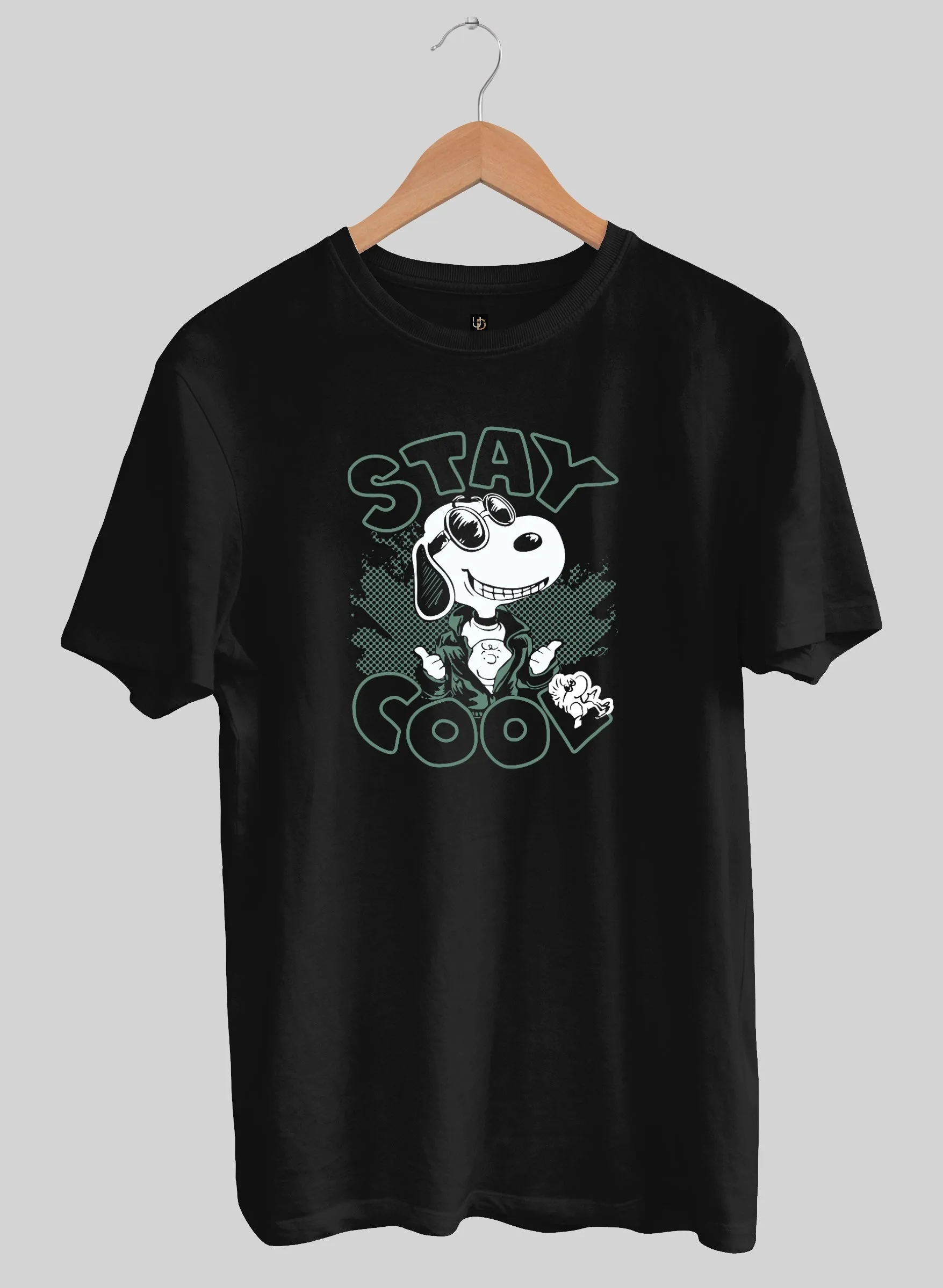 Stay Cool Black Half Sleeve T-Shirt