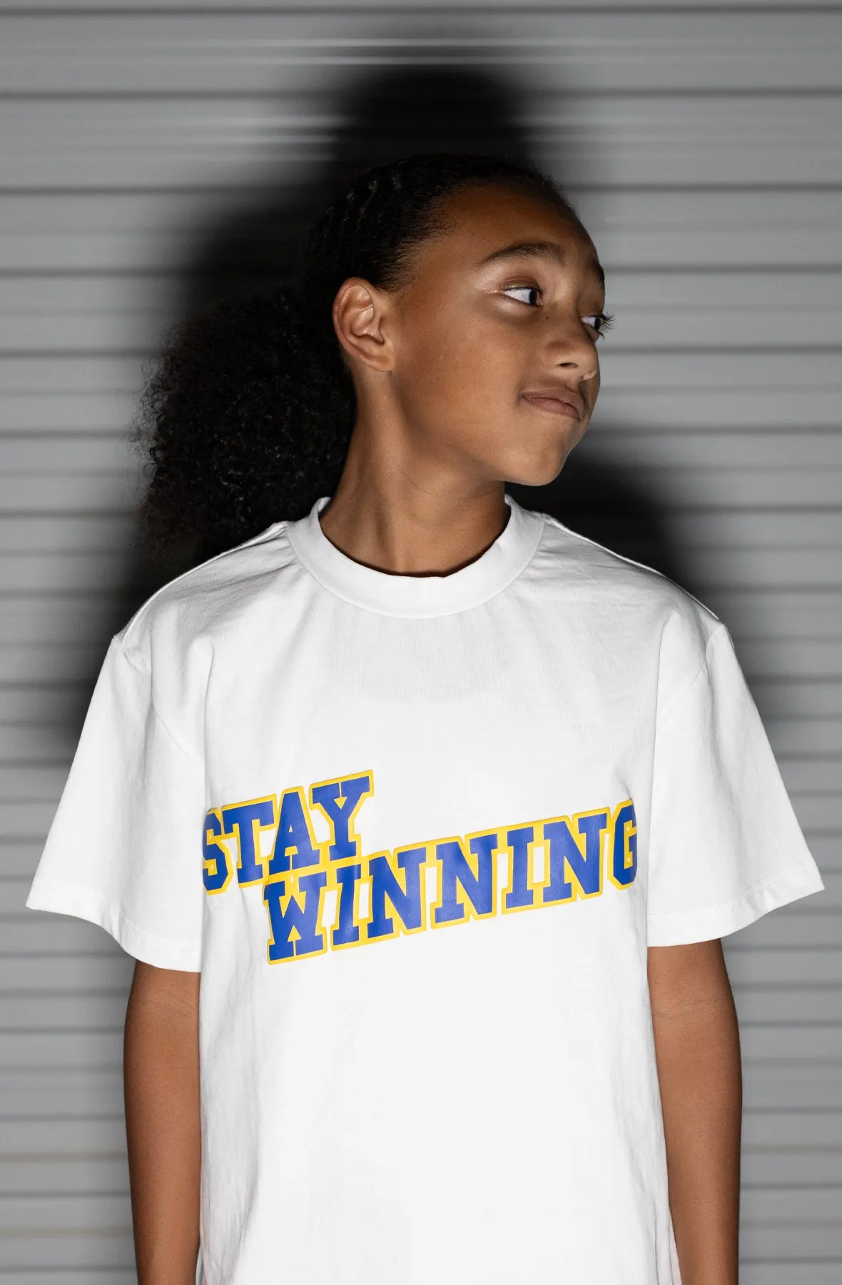 Stay Winning Golden State Retro White Tee