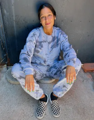Steel Grey Tie Dye Loungewear Set