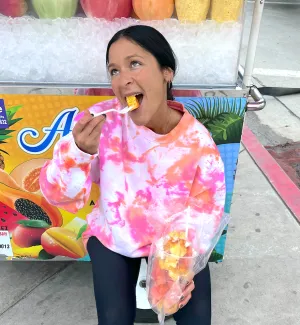 Strawberry Orange Tie Dye Crewneck