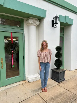 Striped Peasant Top