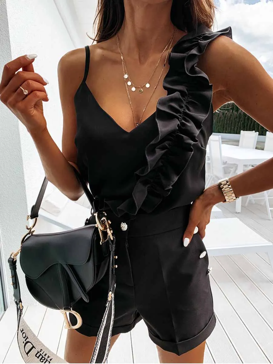 Stunncal Sexy Ruffle Sling