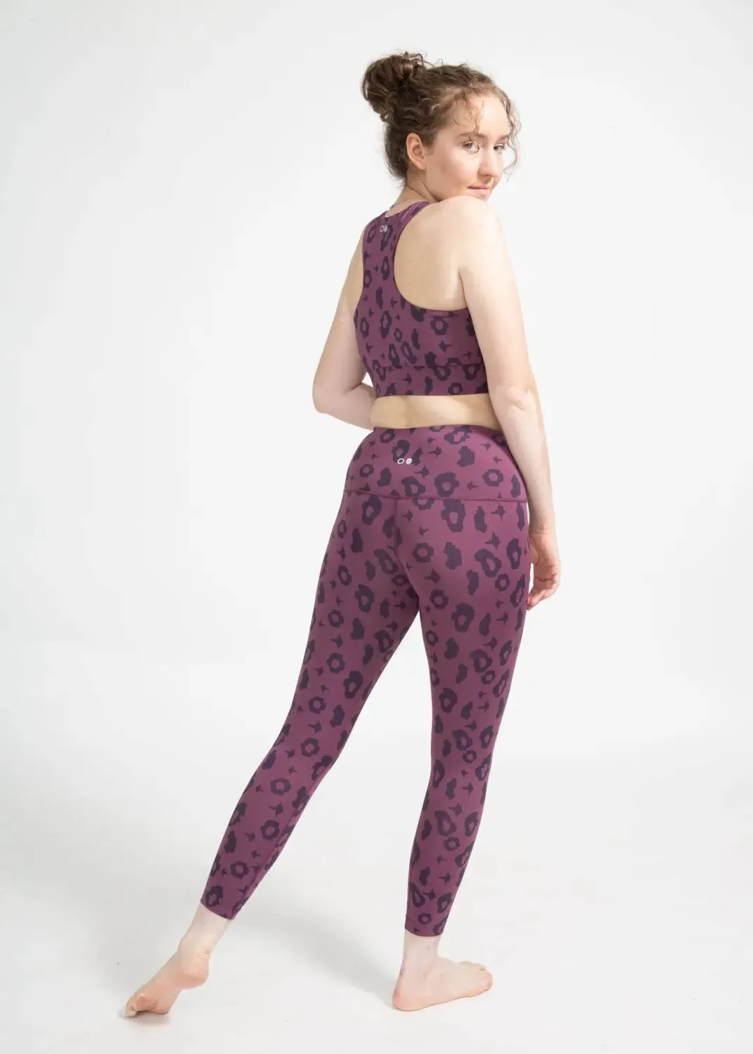 Surf & Yoga Leggings in Lila Leopard