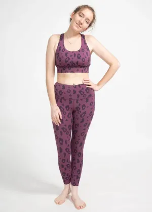 Surf & Yoga Leggings in Lila Leopard