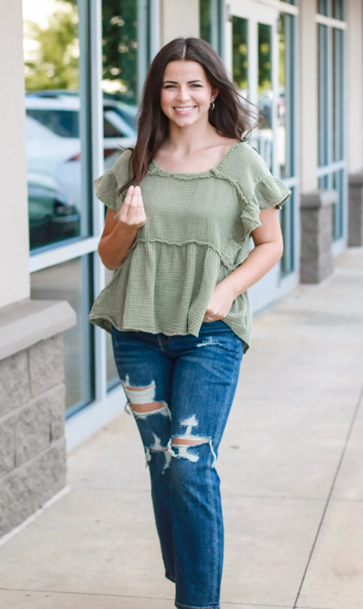 That Casual Feeling Top in Olive