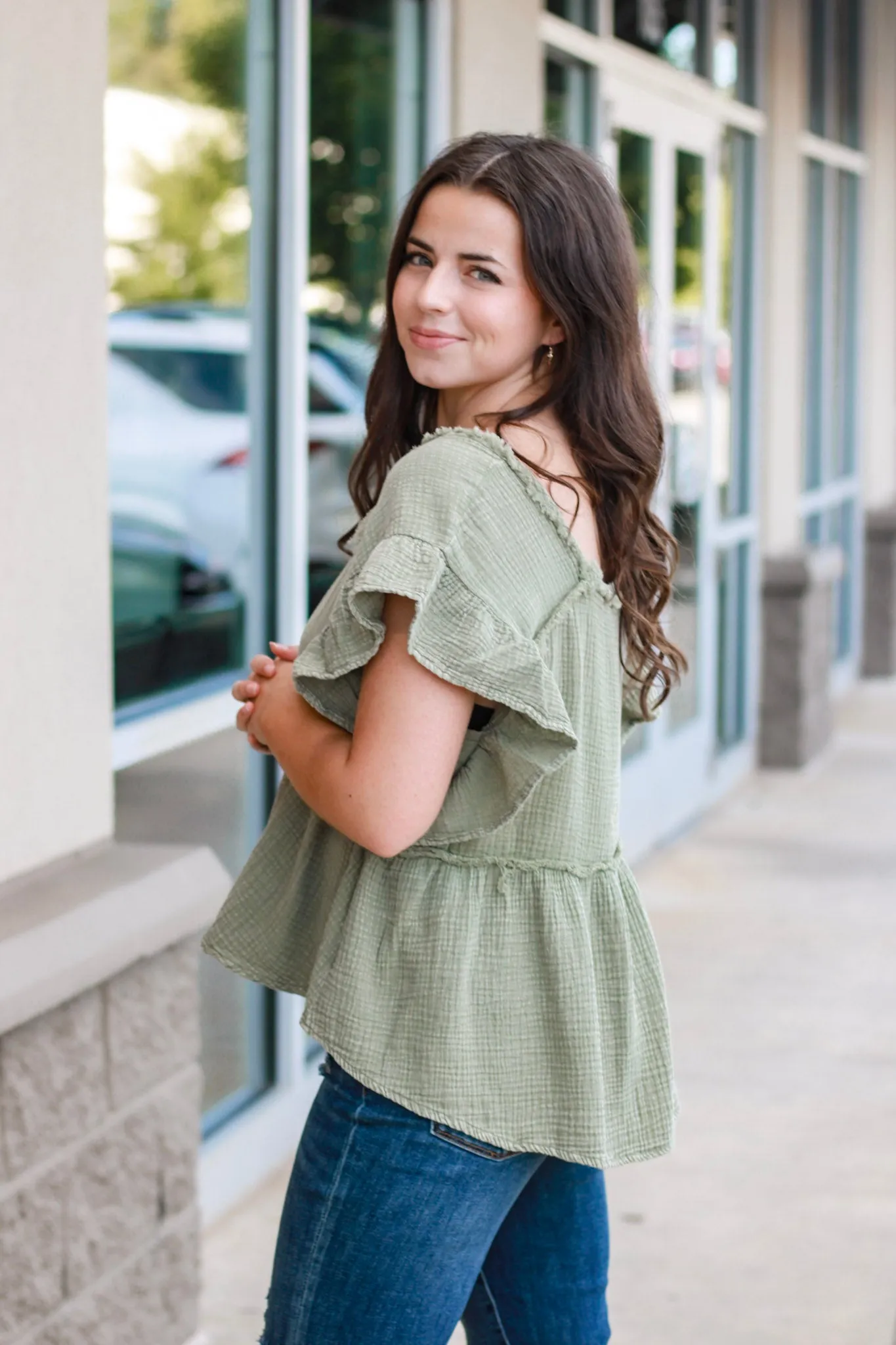 That Casual Feeling Top in Olive