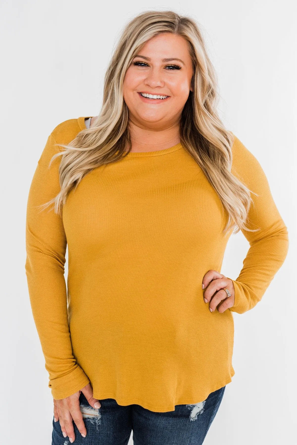 The Best I Can Long Sleeve Top- Mustard