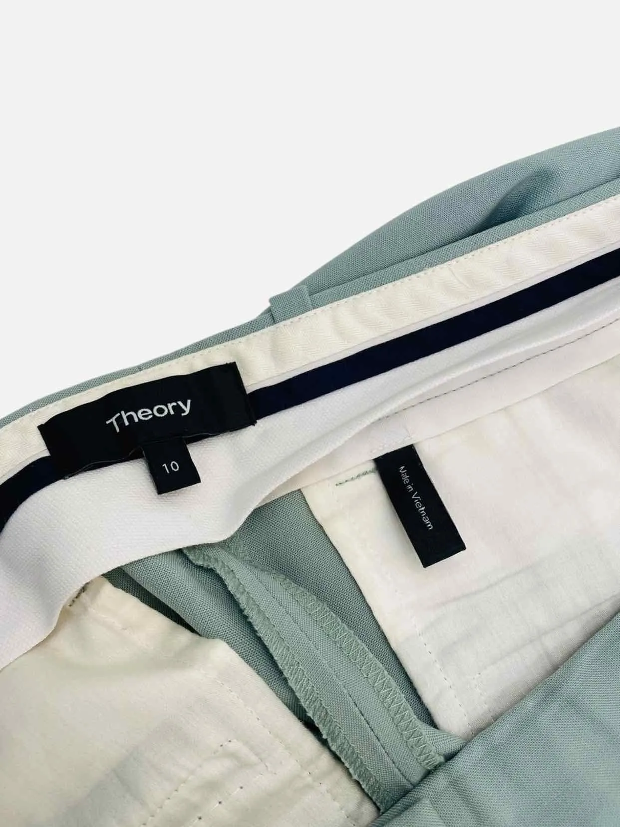 THEORY Tailored Green Pants US10