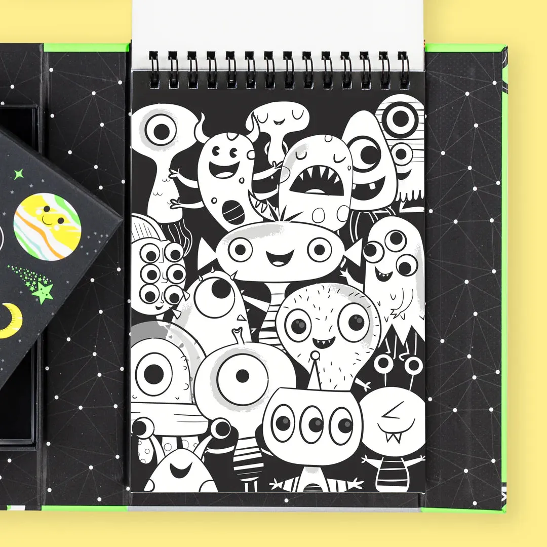 Tiger Tribe Neon Colouring Set - Outer Space