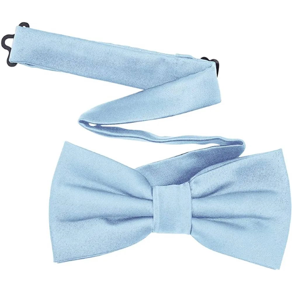 TINYHI Men's Pre-Tied Satin Formal Tuxedo Bowtie Adjustable Length Satin Bow Tie | Multiple Colors