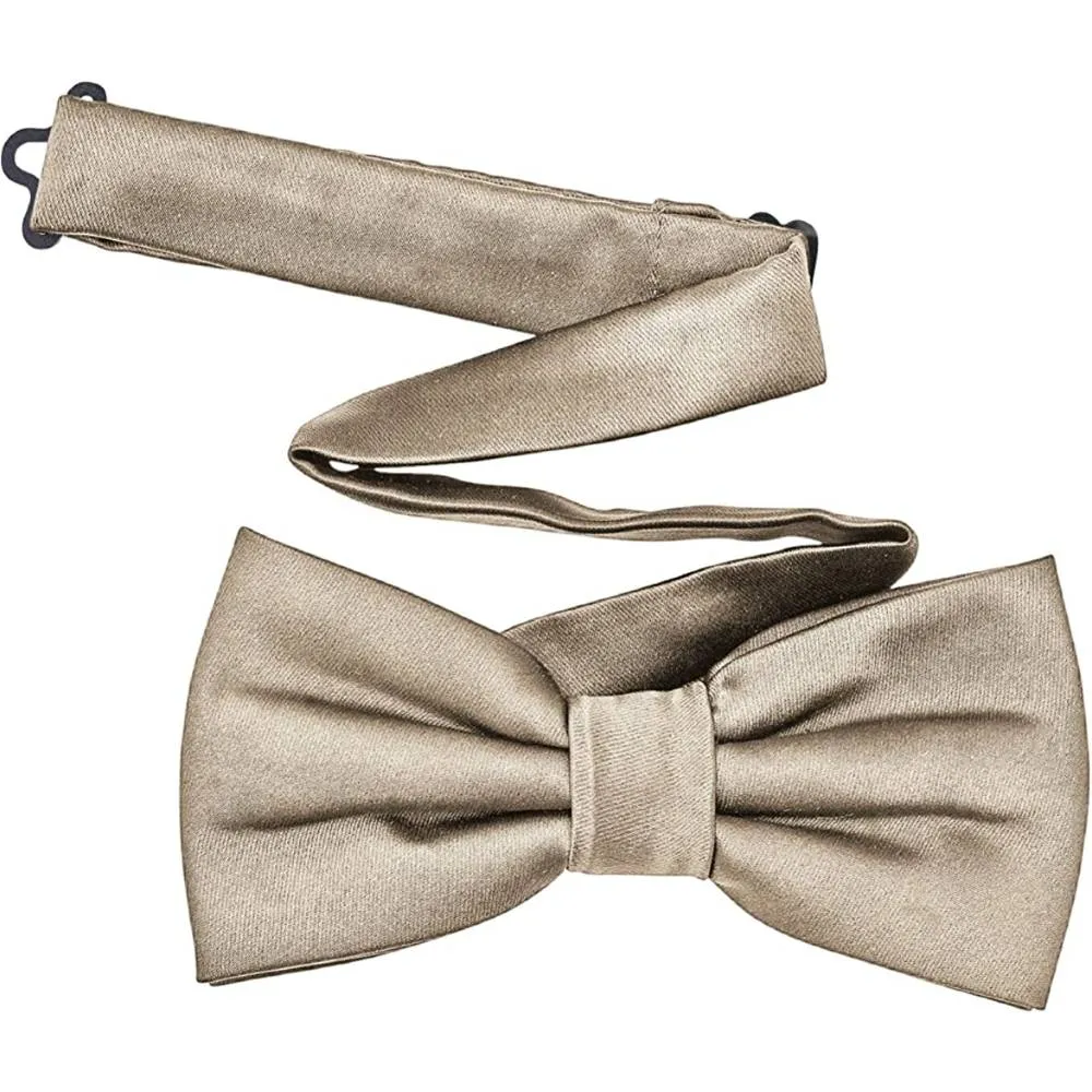 TINYHI Men's Pre-Tied Satin Formal Tuxedo Bowtie Adjustable Length Satin Bow Tie | Multiple Colors