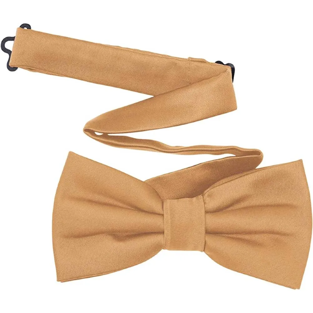 TINYHI Men's Pre-Tied Satin Formal Tuxedo Bowtie Adjustable Length Satin Bow Tie | Multiple Colors